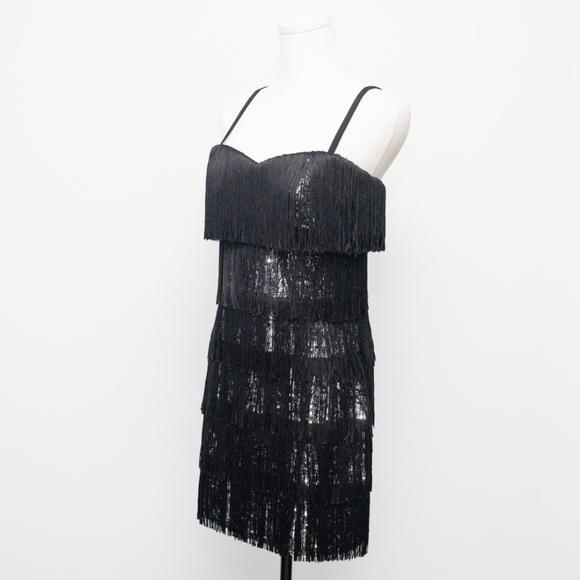 Dress the Population -  Rebecca Fringe Cocktail Minidress - Picture 7 of 11